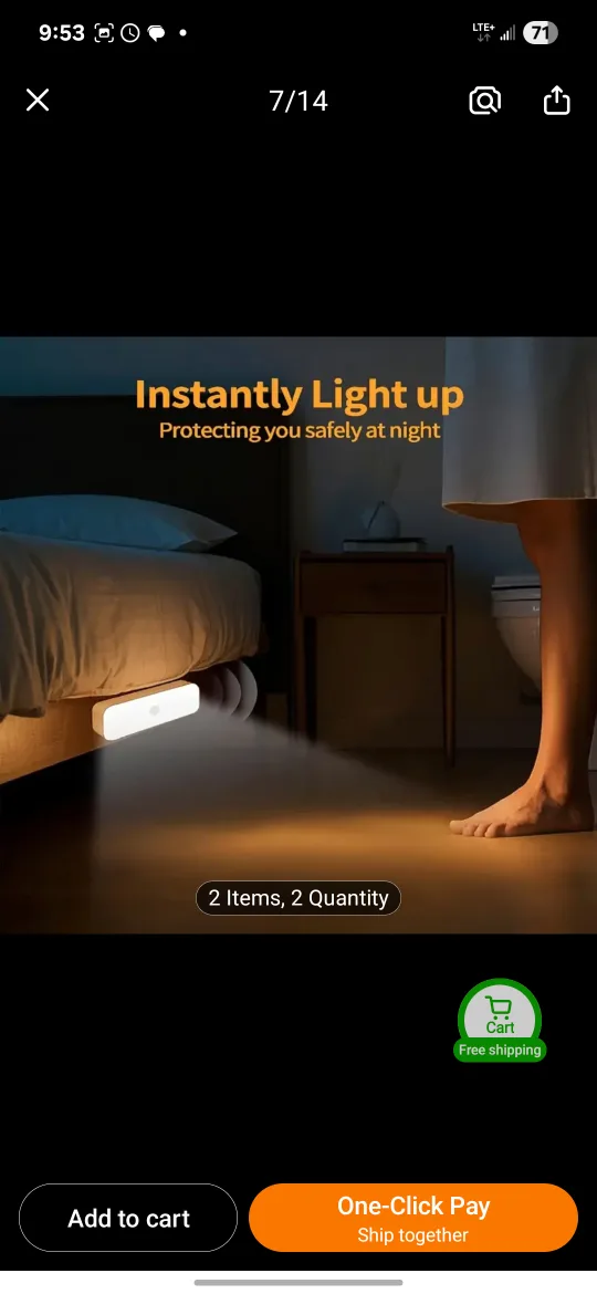 LED Motion Sensor Night Light, pick Scarborough or oshawa. thumbnail