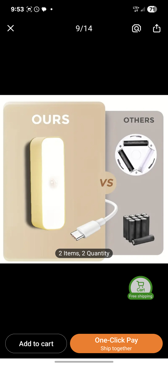 LED Motion Sensor Night Light, pick Scarborough or oshawa. - photo 2