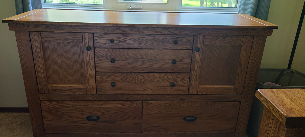 5 piece Solid oak wood bedroom set - photo 2