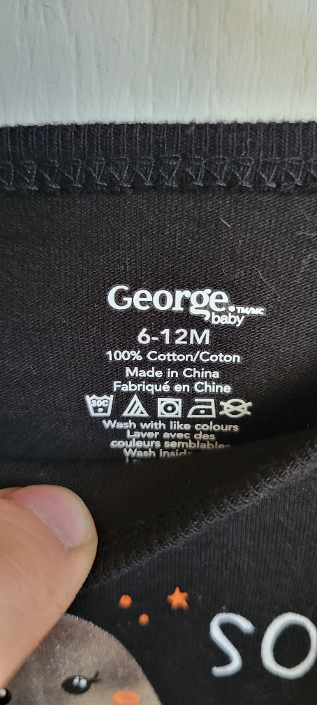 George Baby Black Onesie (6-12M) - photo 3