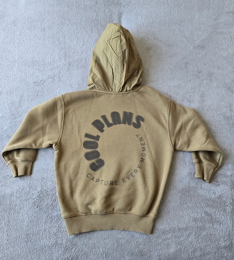Zara Kids Hoodie - Size 7-8 - Khaki image indicator(2)