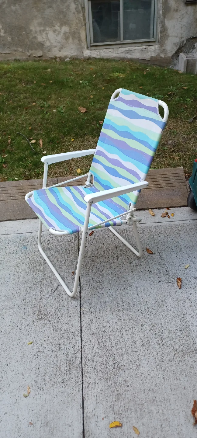 Folding Beach Chair - Blue, Green, Purple thumbnail