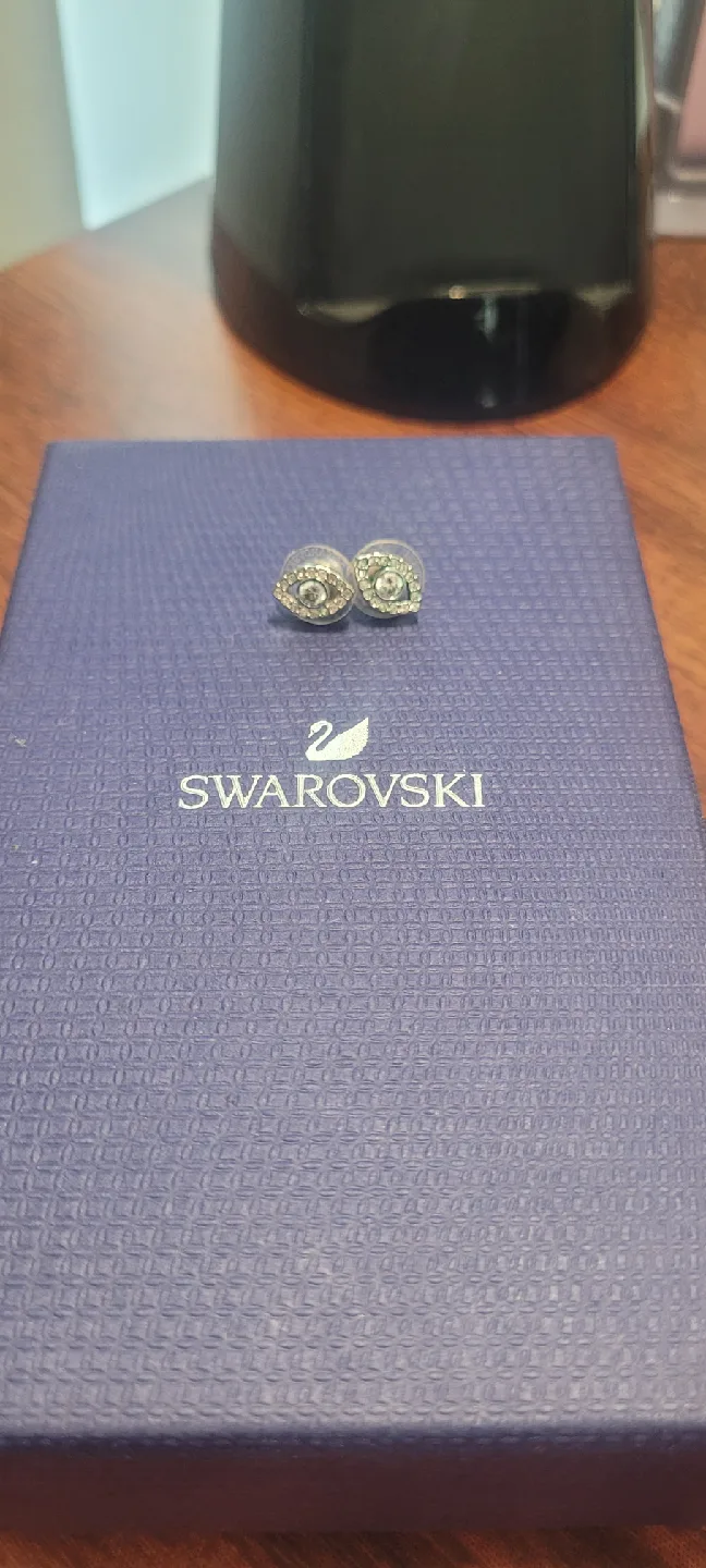 Swarovski Evil Eye Stud Earrings - New in Box!