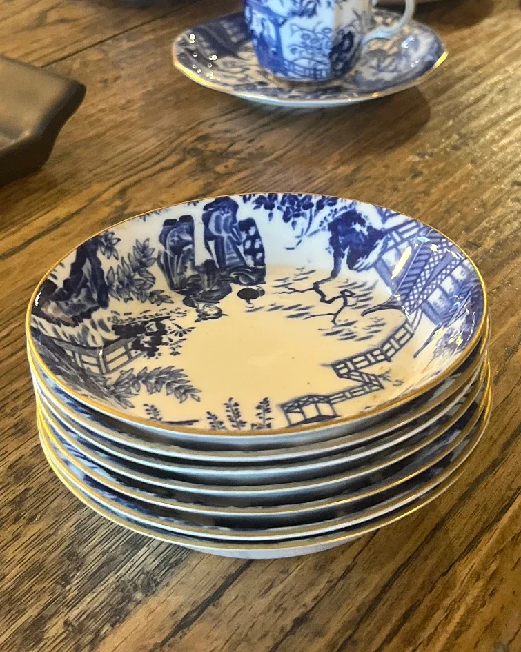 Vintage Royal Crown Derby Blue Mikado Set image indicator(4)