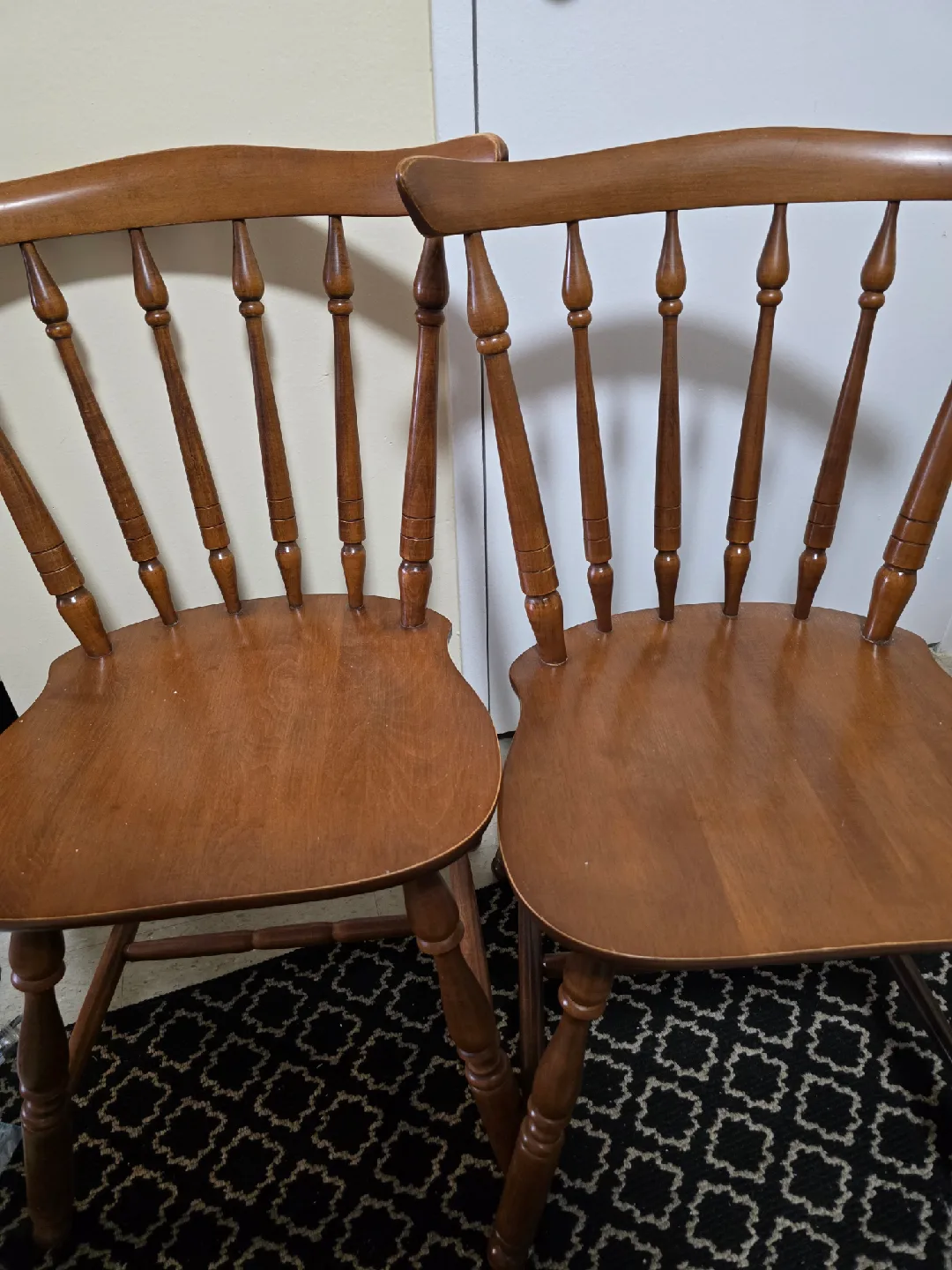 Wooden Spindle Back Dining Chairs - Set of 2 image indicator(2)