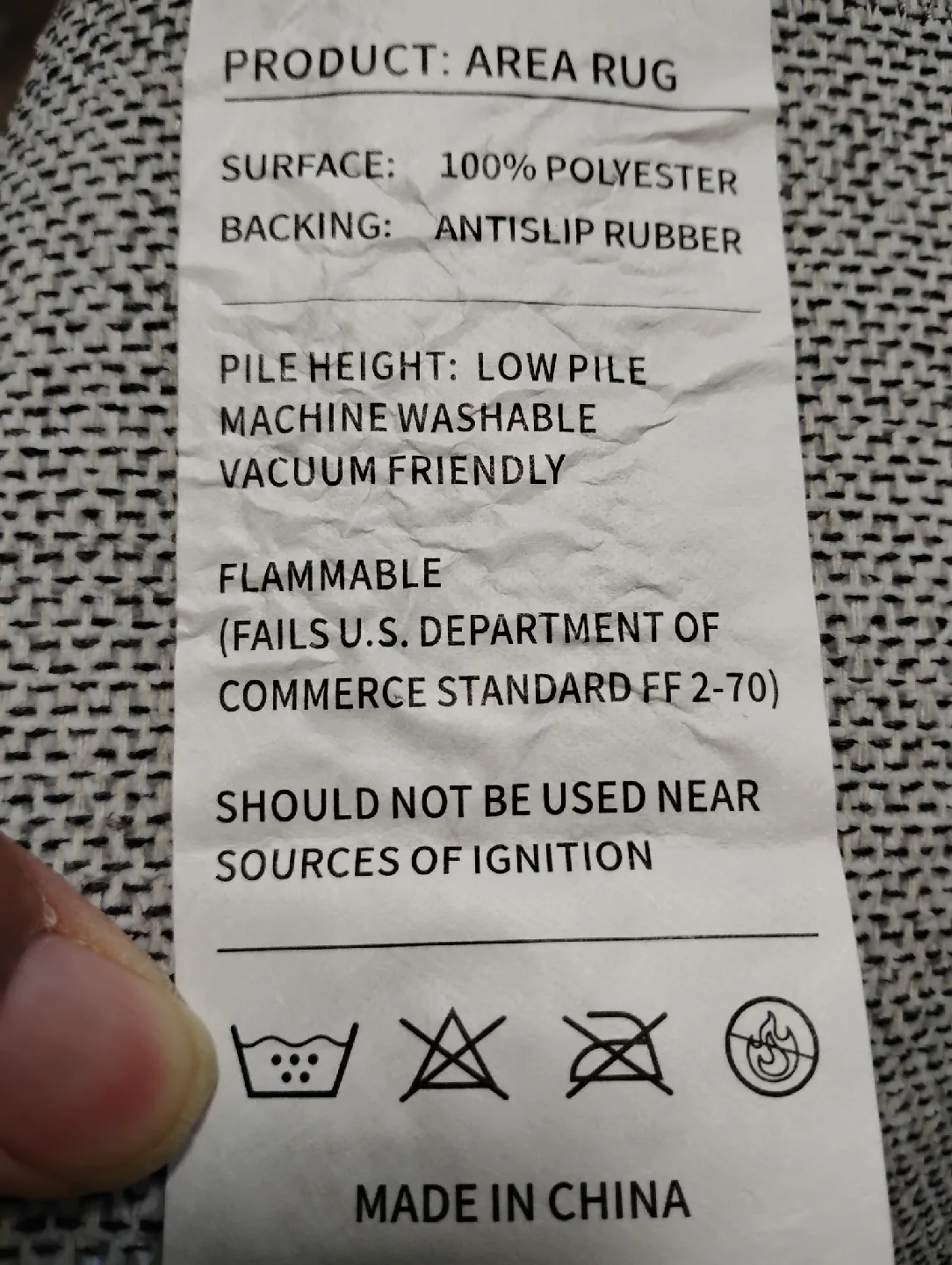 Area Rug - Polyester - Machine Washable image indicator(4)