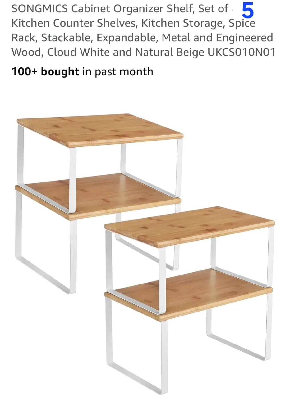 set of 5 cabinet organizers*new* thumbnail