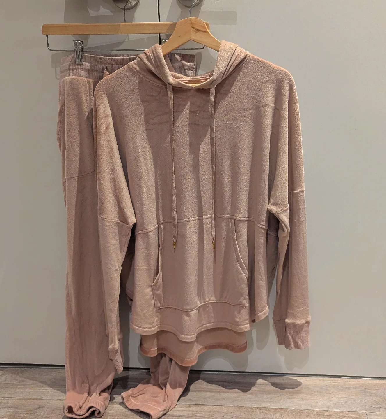 Velour Hoodie & Pants Pajama Set thumbnail