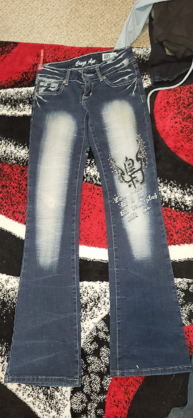 Crazy Age low waist jeans with see-through top image indicator(2)