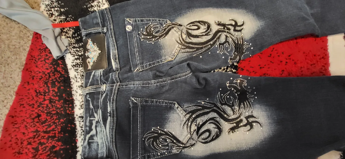 Crazy Age low waist jeans with see-through top image indicator(3)