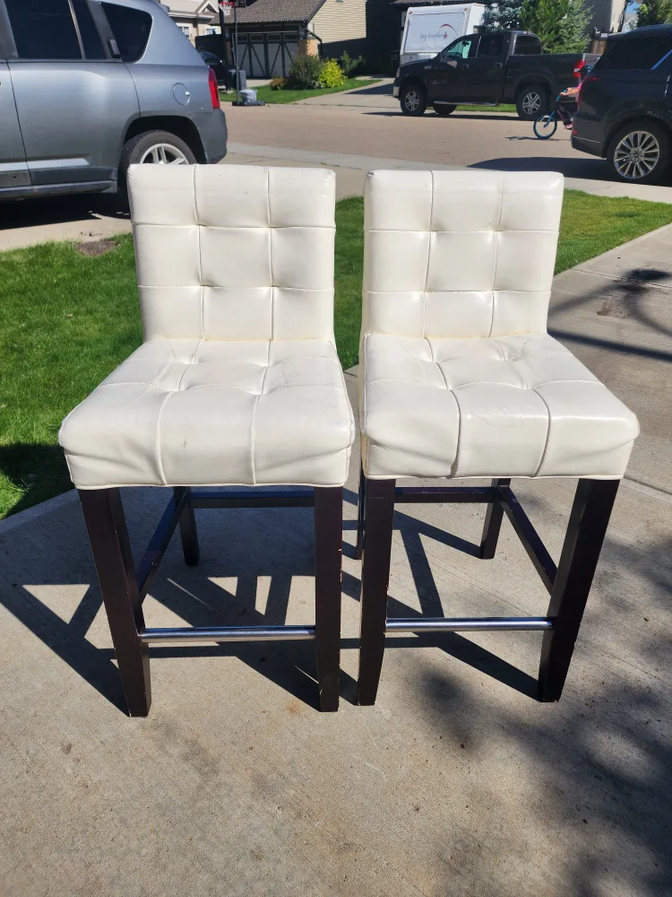 Two Cream Bar Stools Urban Barn thumbnail