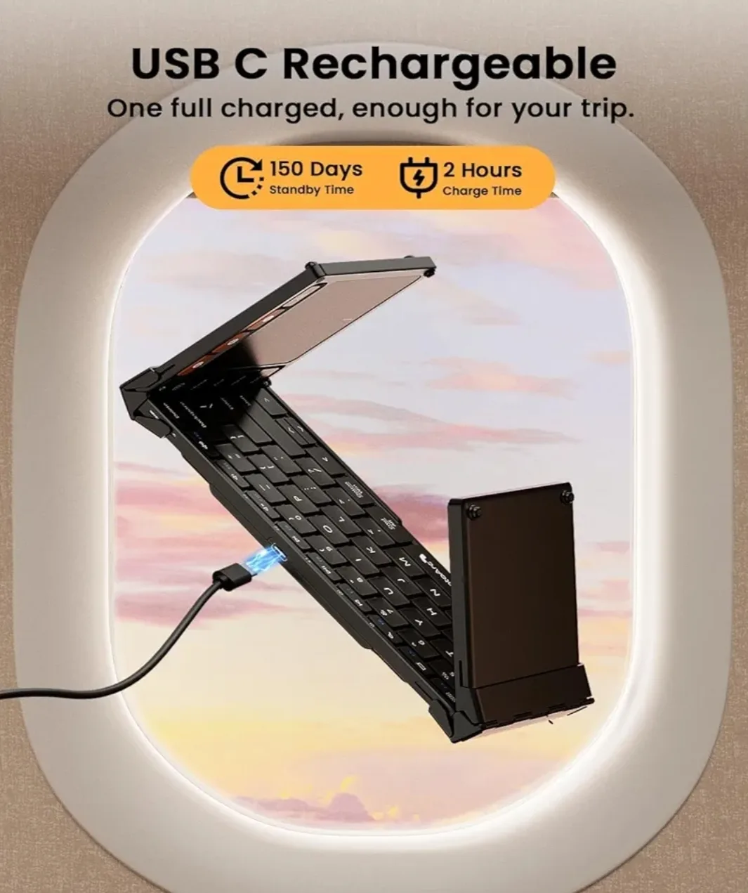 ProtoArc XK01 TP Business Travel Folding Wireless Keyboard image indicator(7)