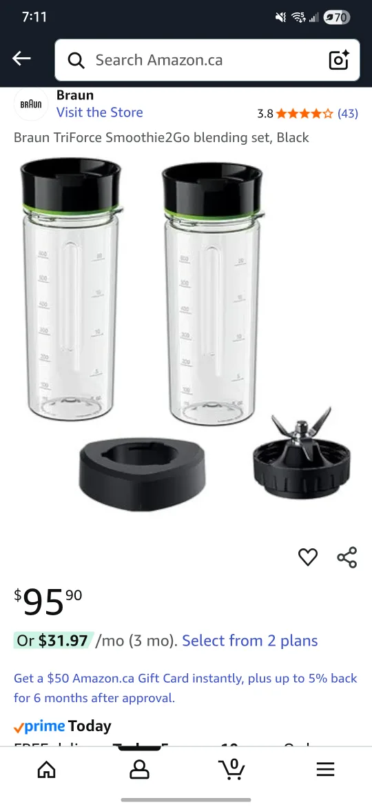 New Braun TriForce Smoothie2Go Blending Set image indicator(2)