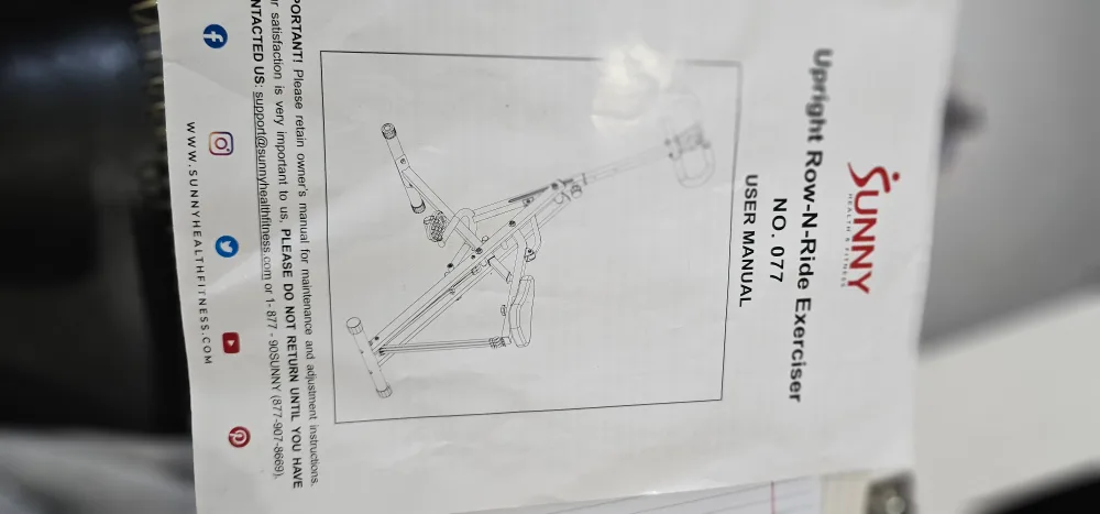 Sunny Health & Fitness Row-N-Ride Exerciser NO. 077 image indicator(2)