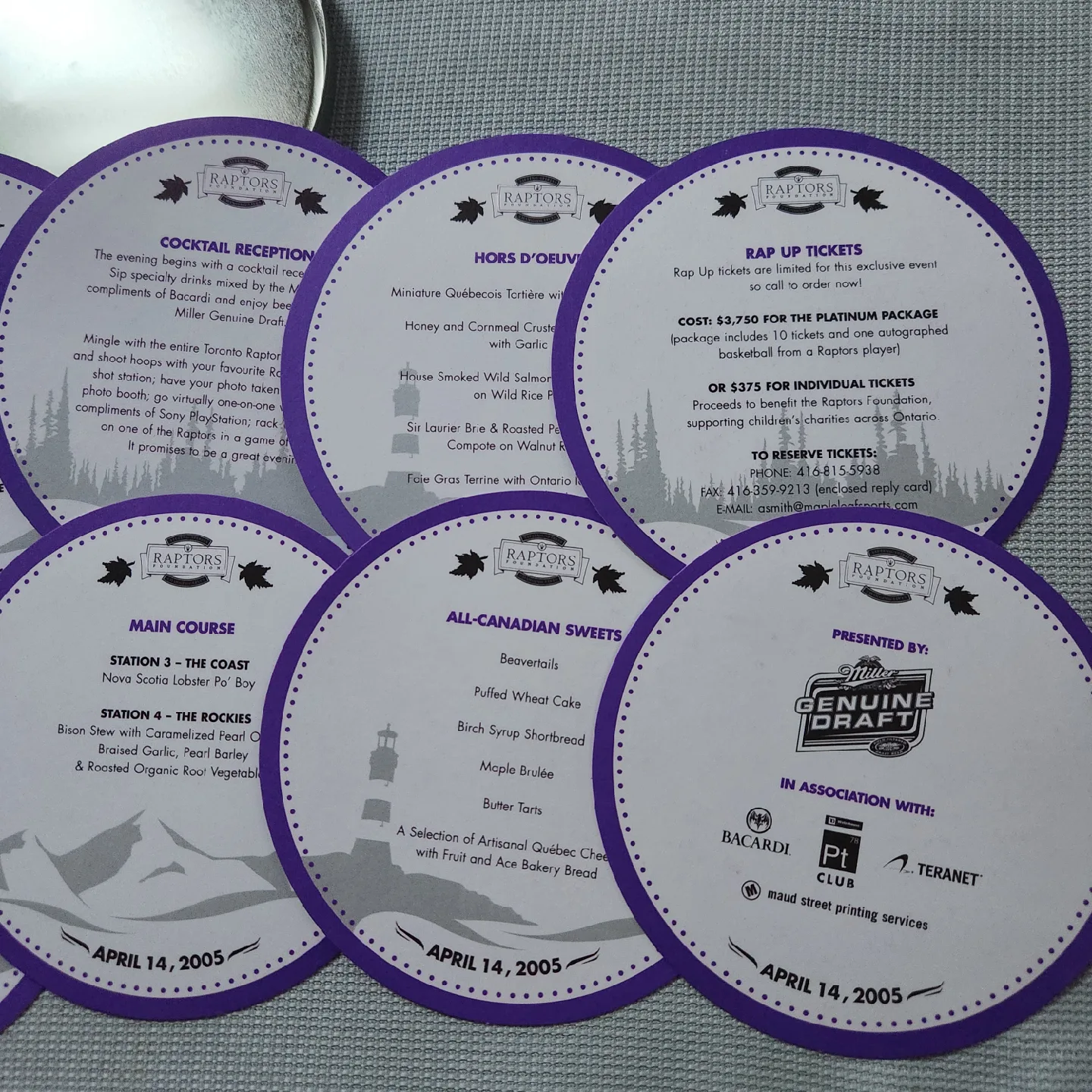 collectable Toronto Raptors 10th Anniversary diner invite 2005 image indicator(3)