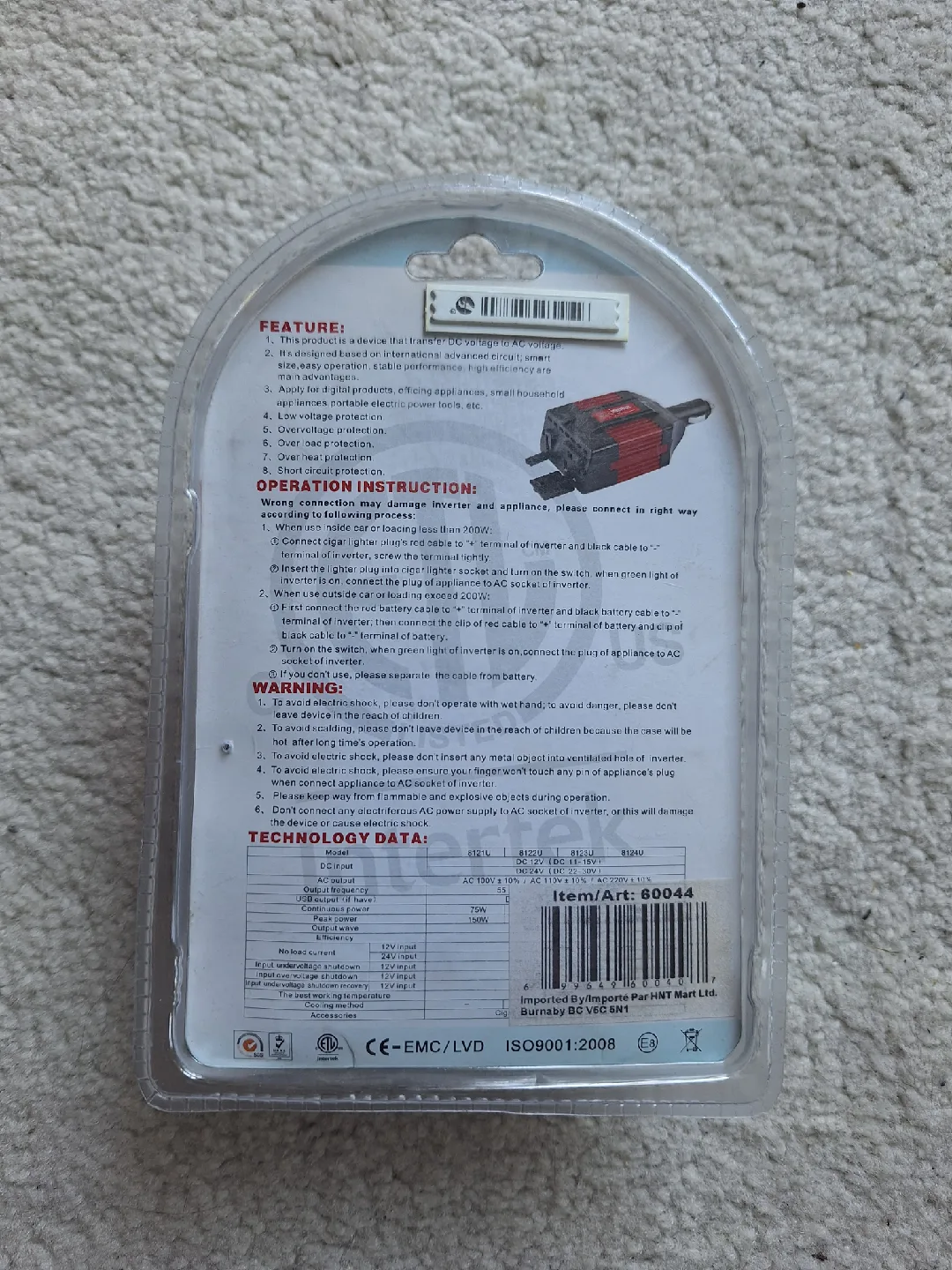 NEW Pro.Worx 75W DC 12V to AC 110V Power Inverter image indicator(2)