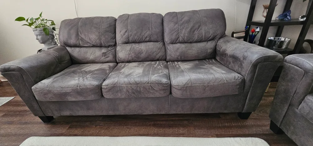 Grey Loveseat & Sofa Set thumbnail