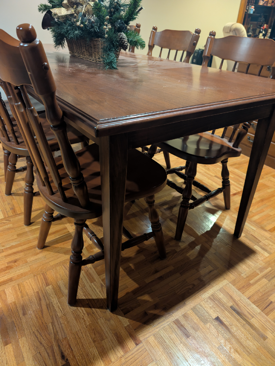Wooden Dining Table with 6 Chairs - photo 2