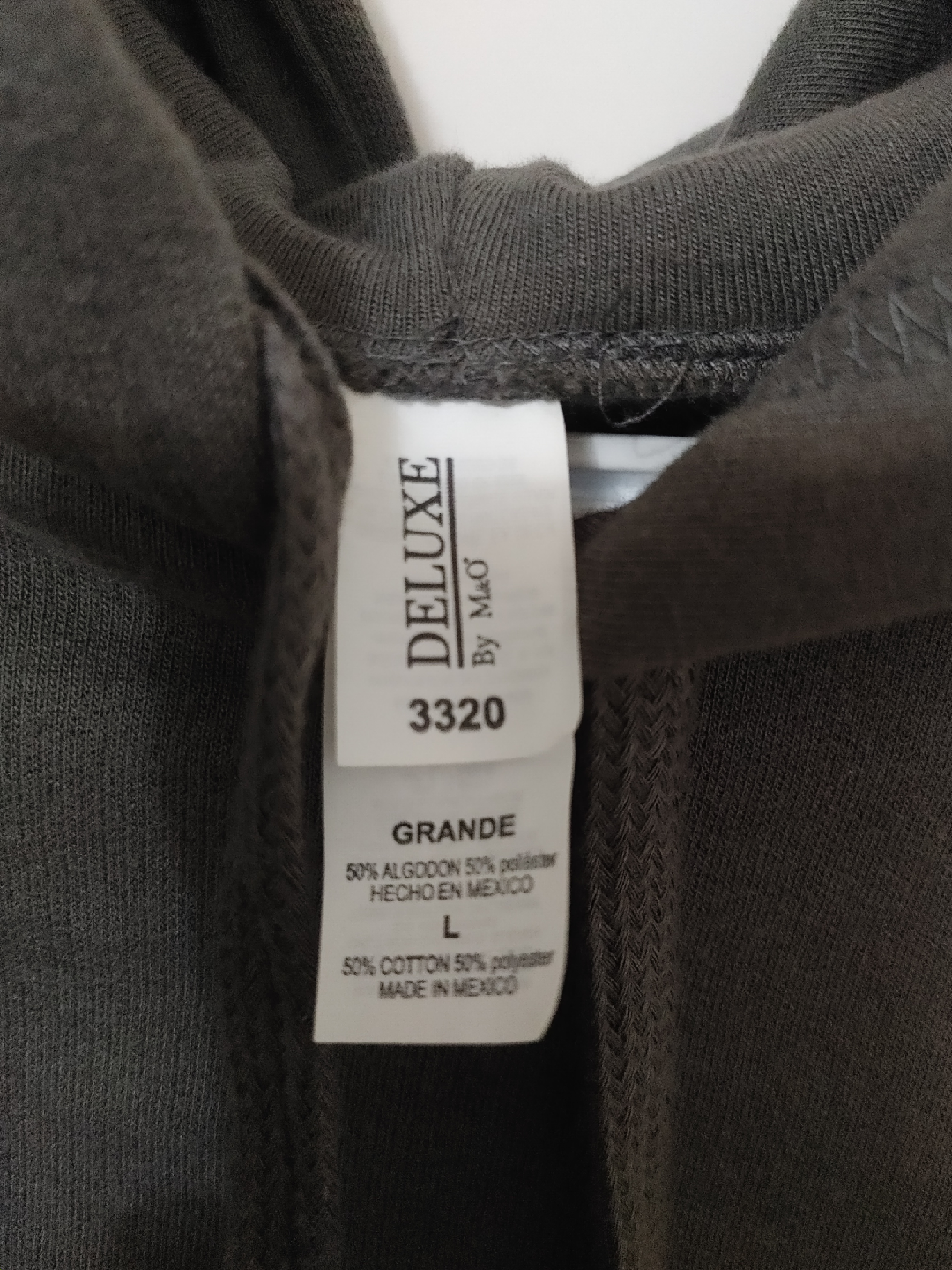 Deluxe by M&O Dark Grey Hoodie - Size L - photo 3