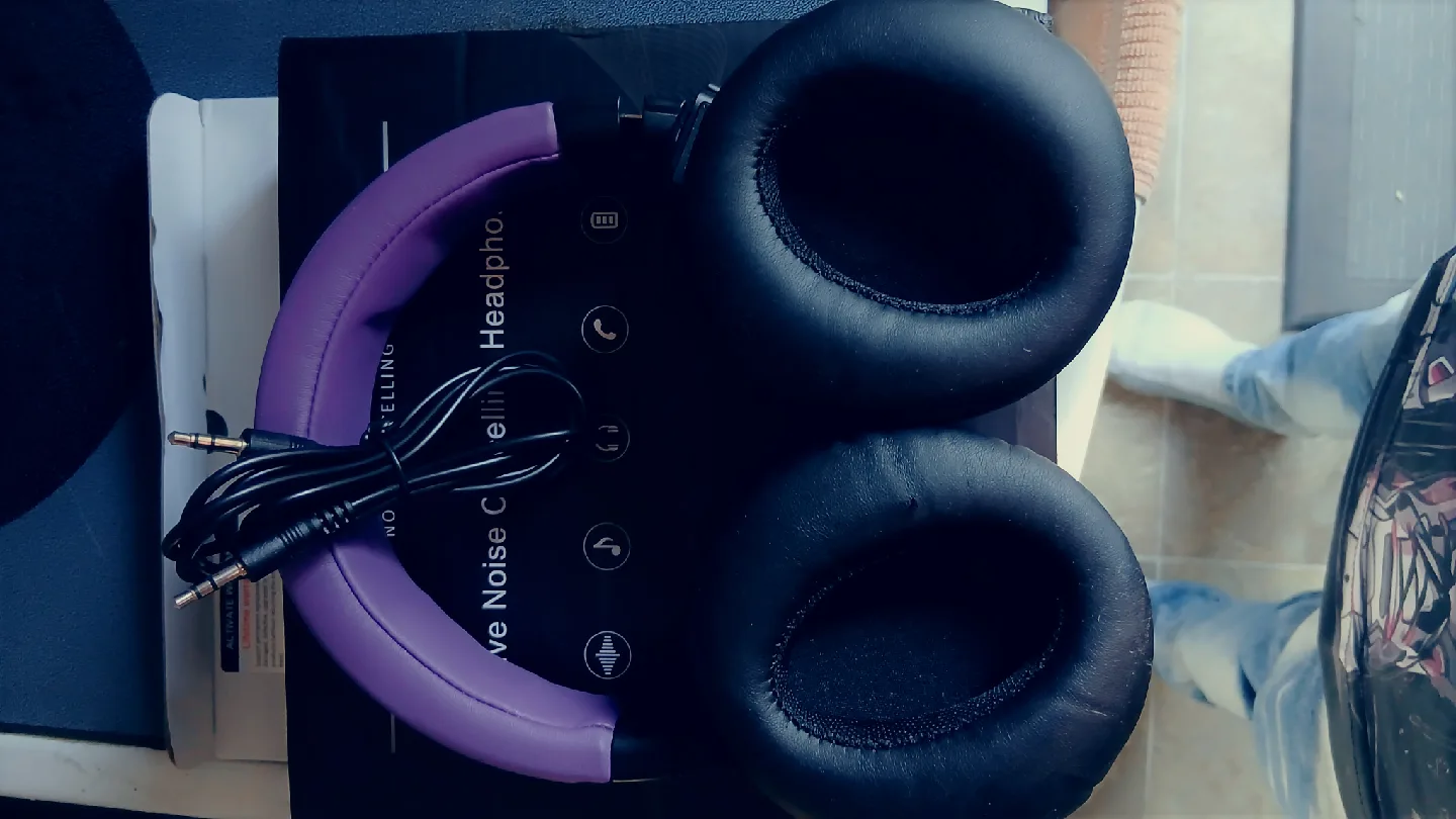 Active Noise Cancelling Headphones E7 - Purple image indicator(5)
