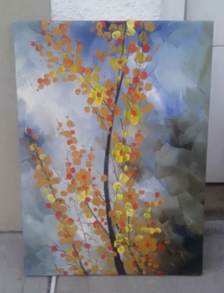 Hand-Painted Floral Canvas Art image indicator(5)