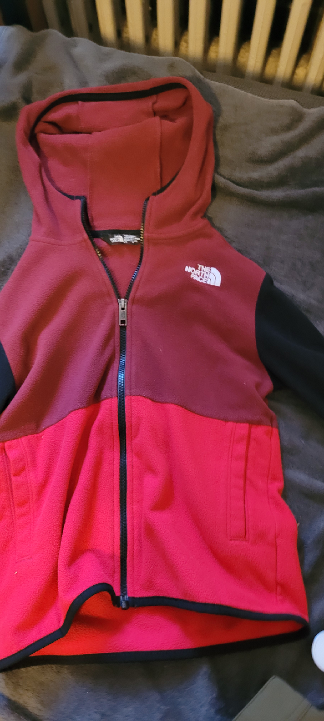 The North Face Red Fleece Hoodie - Size 10 - photo 2