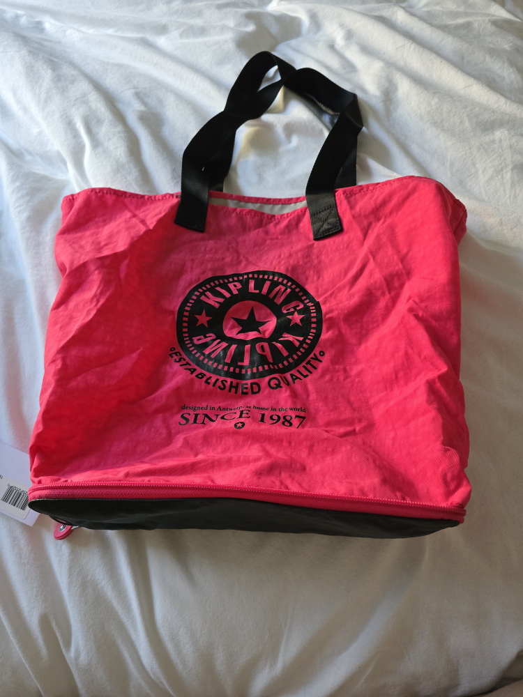 Kipling Pink Tote Bag, Foldable - photo 3