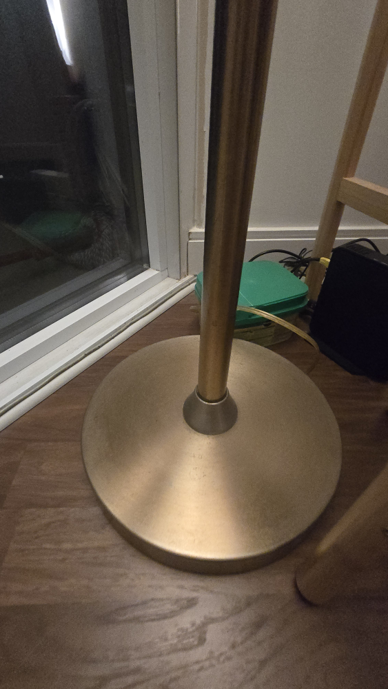 Gold Floor Lamp with White Shade - photo 2