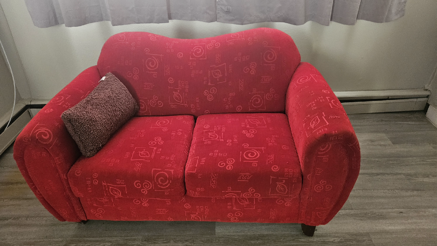 Red Loveseat Sofa - photo 4
