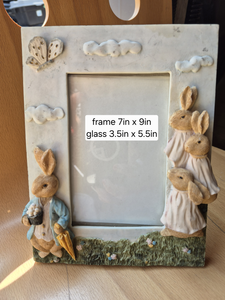 Bunny Rabbit Picture Frame - 7x9 inch, "gifting "