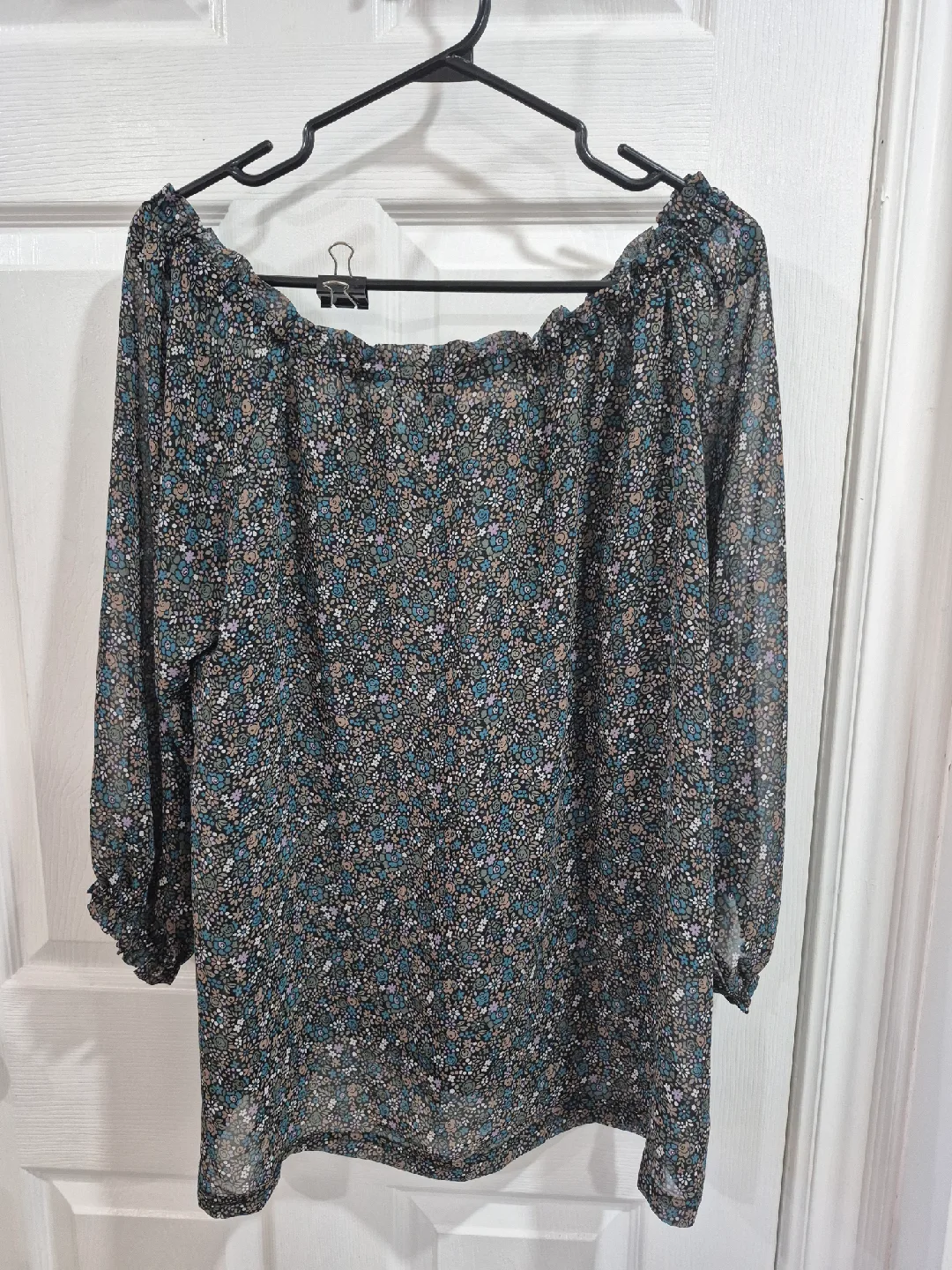 Floral Print Chiffon Blouse/Tunic image indicator(2)