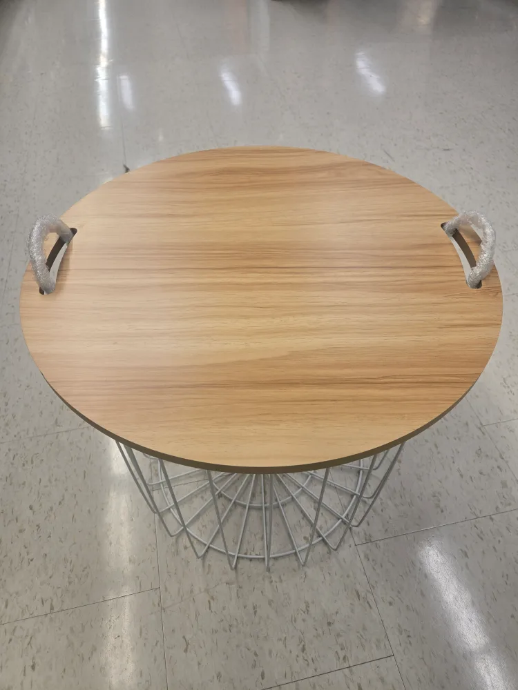 Wood Top Round Accent Table thumbnail