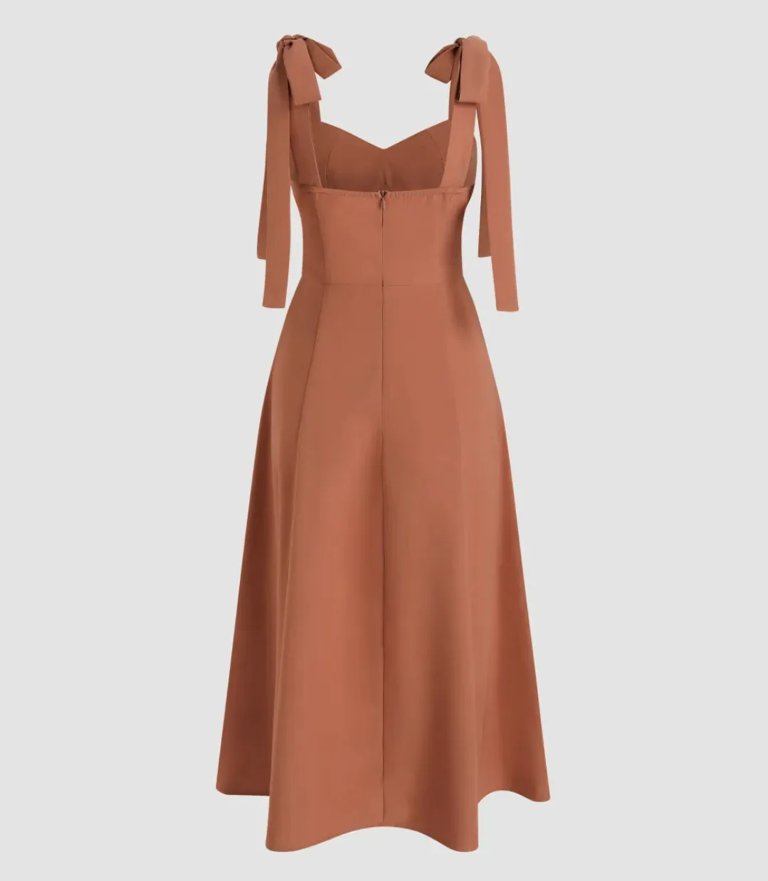Cider Brown Midi Dress with Slit image indicator(2)