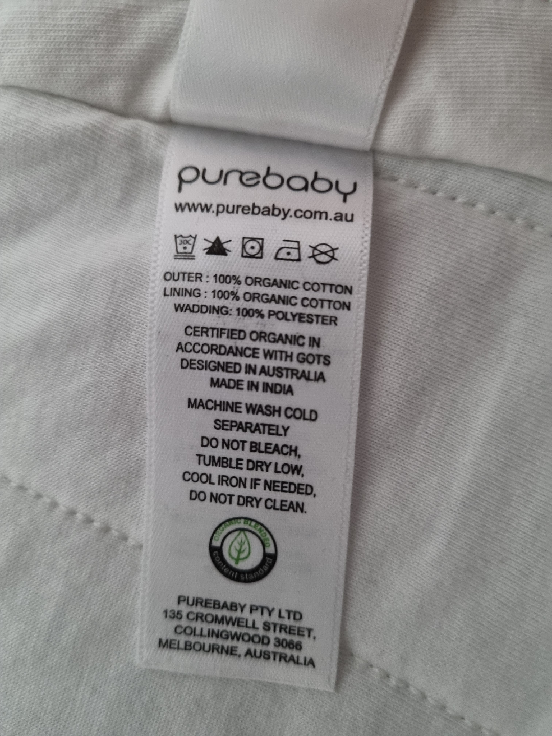 Purebaby 12-18M Blue Organic Cotton Cardigan - photo 4