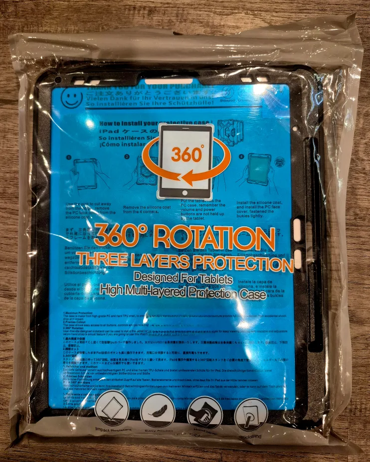 Miesherk Case for iPad Air 13" Screen Protector, 360°, Black image indicator(2)