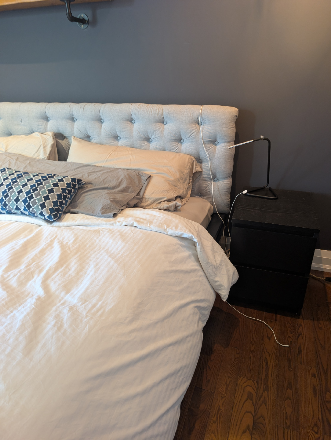 IKEA king sized bed with two night stands - photo 3