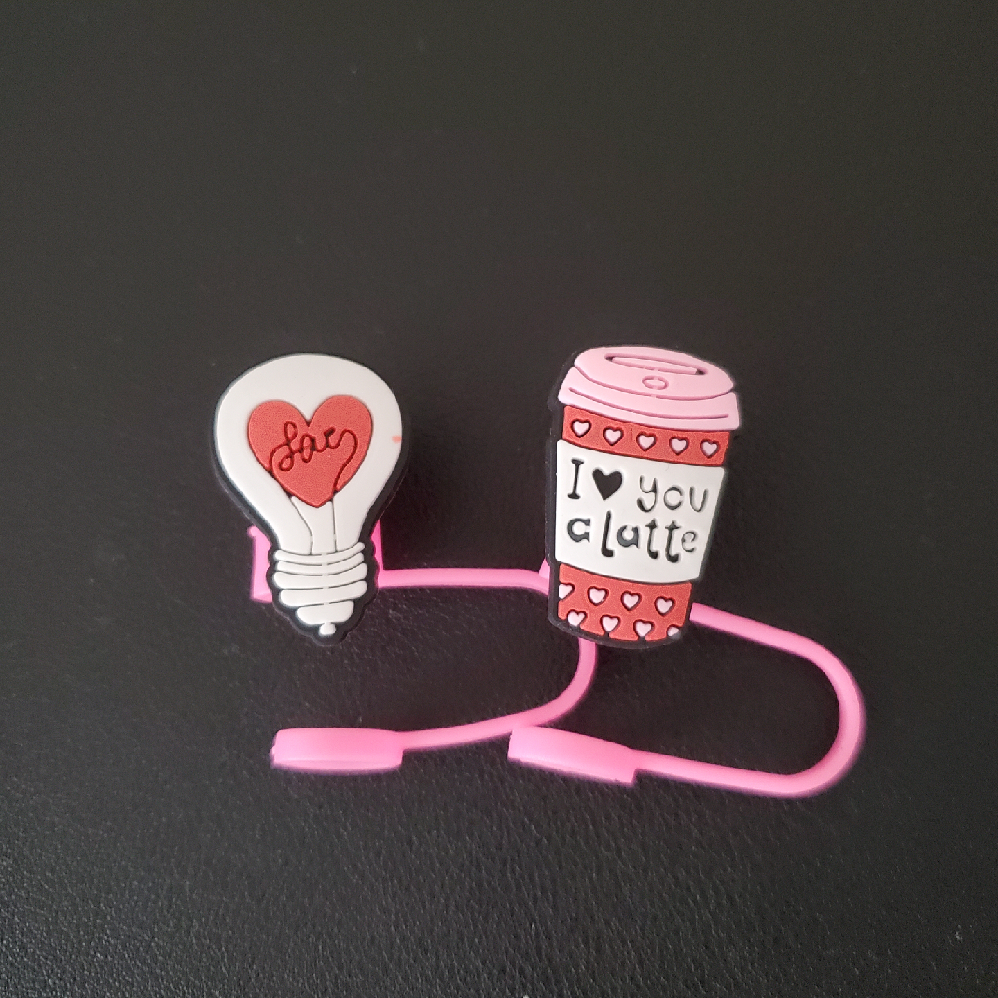 Pink Straw Cover- 2 pc