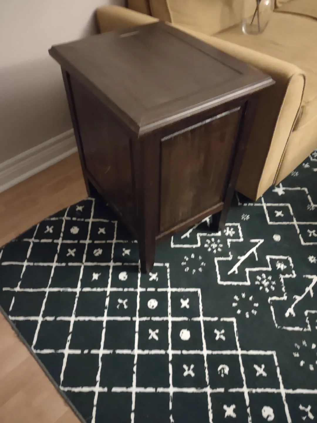 Dark Brown Wood 2-Drawer Nightstand image indicator(5)