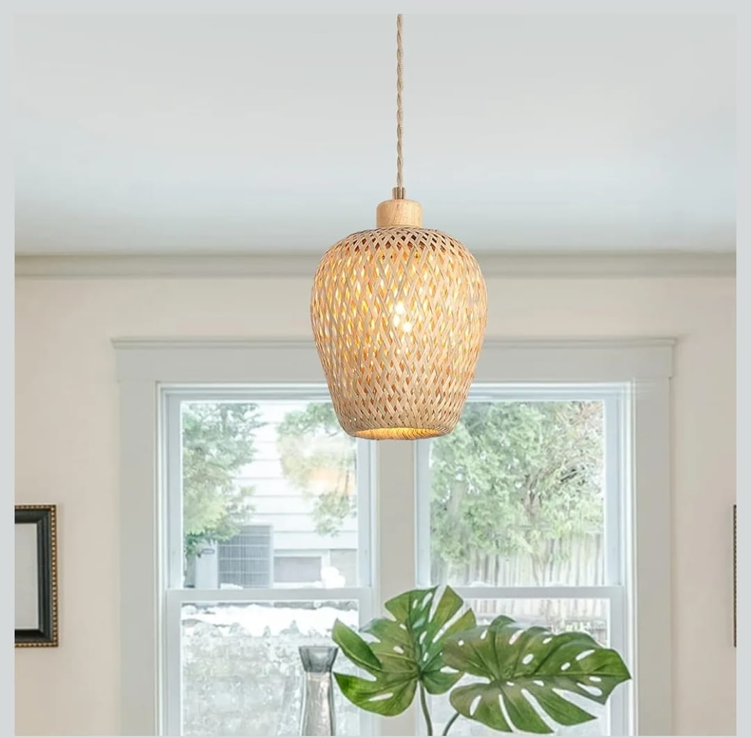 Woven Rattan Pendant Light Fixture - photo 4