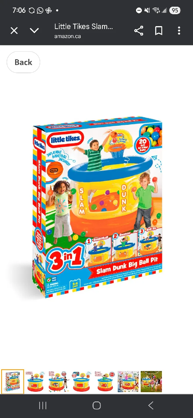 Little Tikes 4-in-1 Trike & Slam Dunk Big Ball Pit