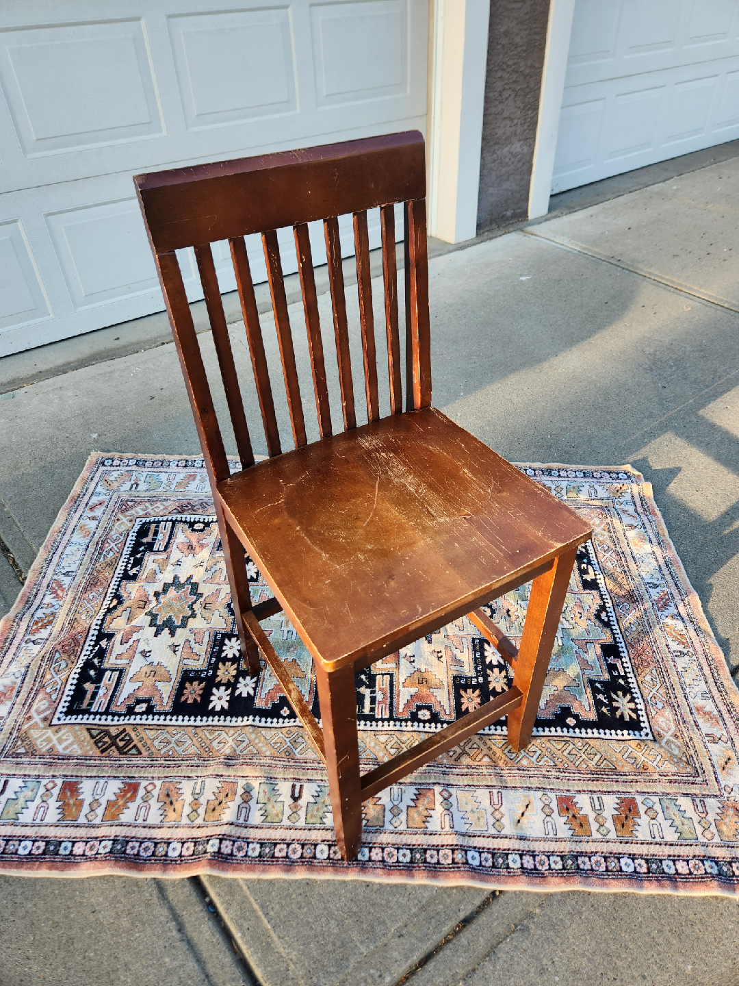 mission style solid wood chair