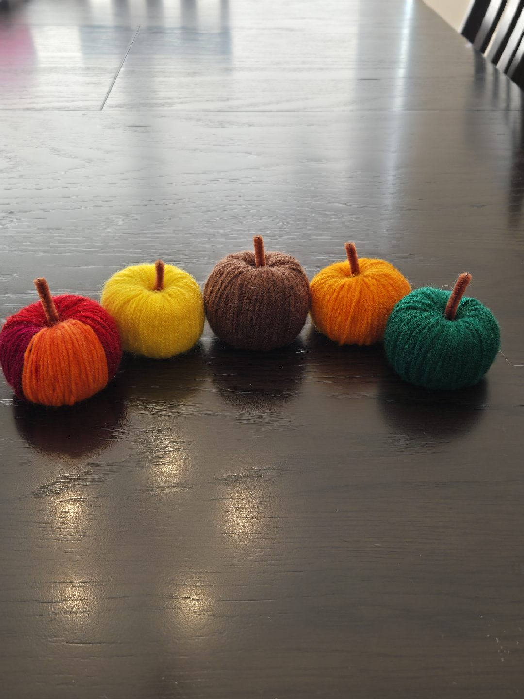 Handmade Yarn Pumpkins - Fall Decor