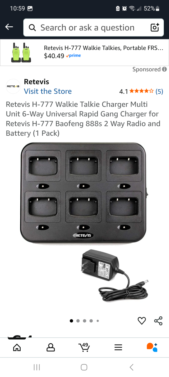 Retevis 6-Way Ham Radio Walkie Talkie Charger brand new - photo 2