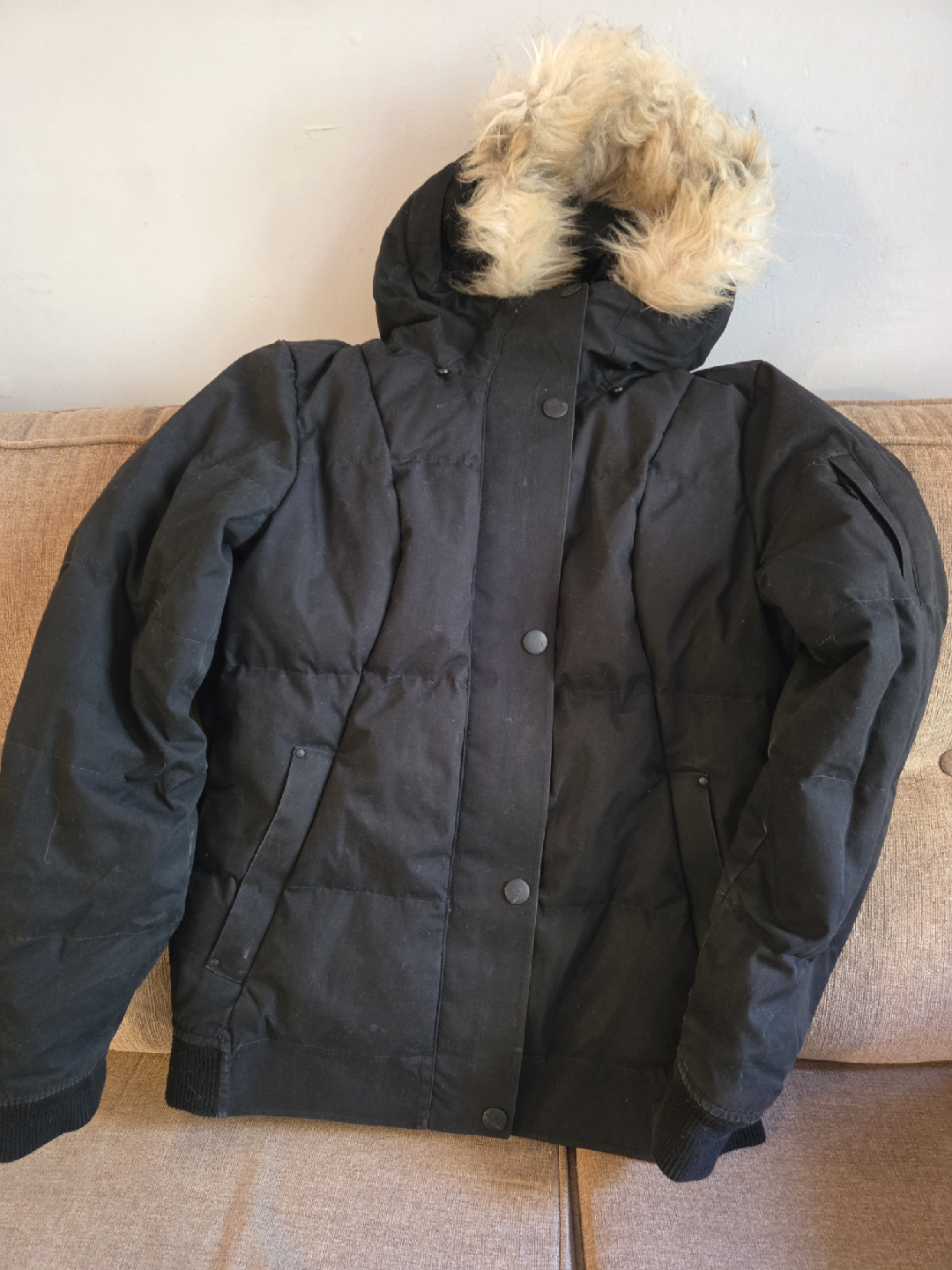 Women's Woods Black Down Jacket - Size Small