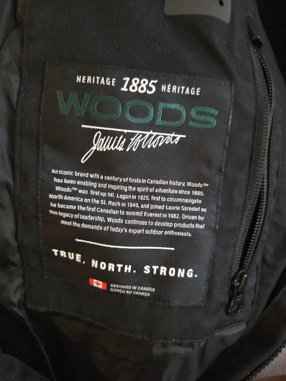 Women's Woods Black Down Jacket - Size Small - photo 3