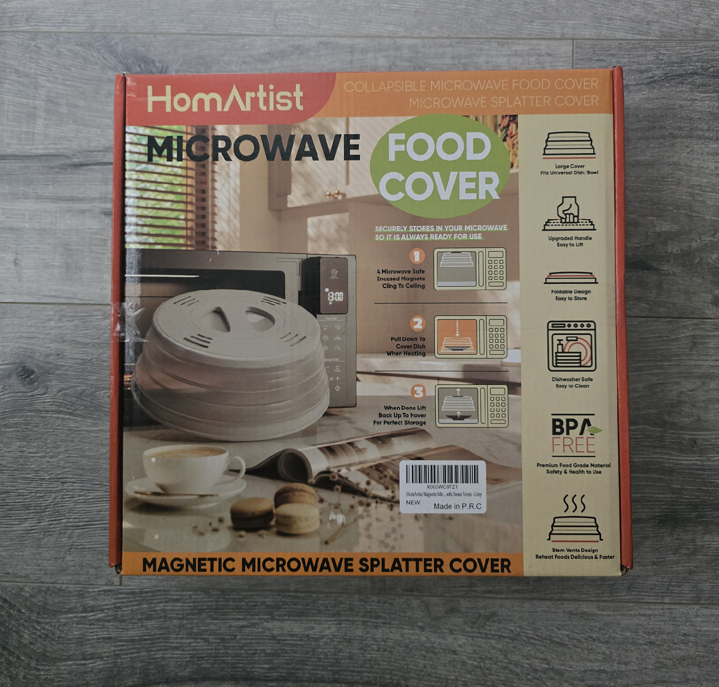 HomArtist Collapsible Microwave Food Splatter Cover - NEW - photo 2