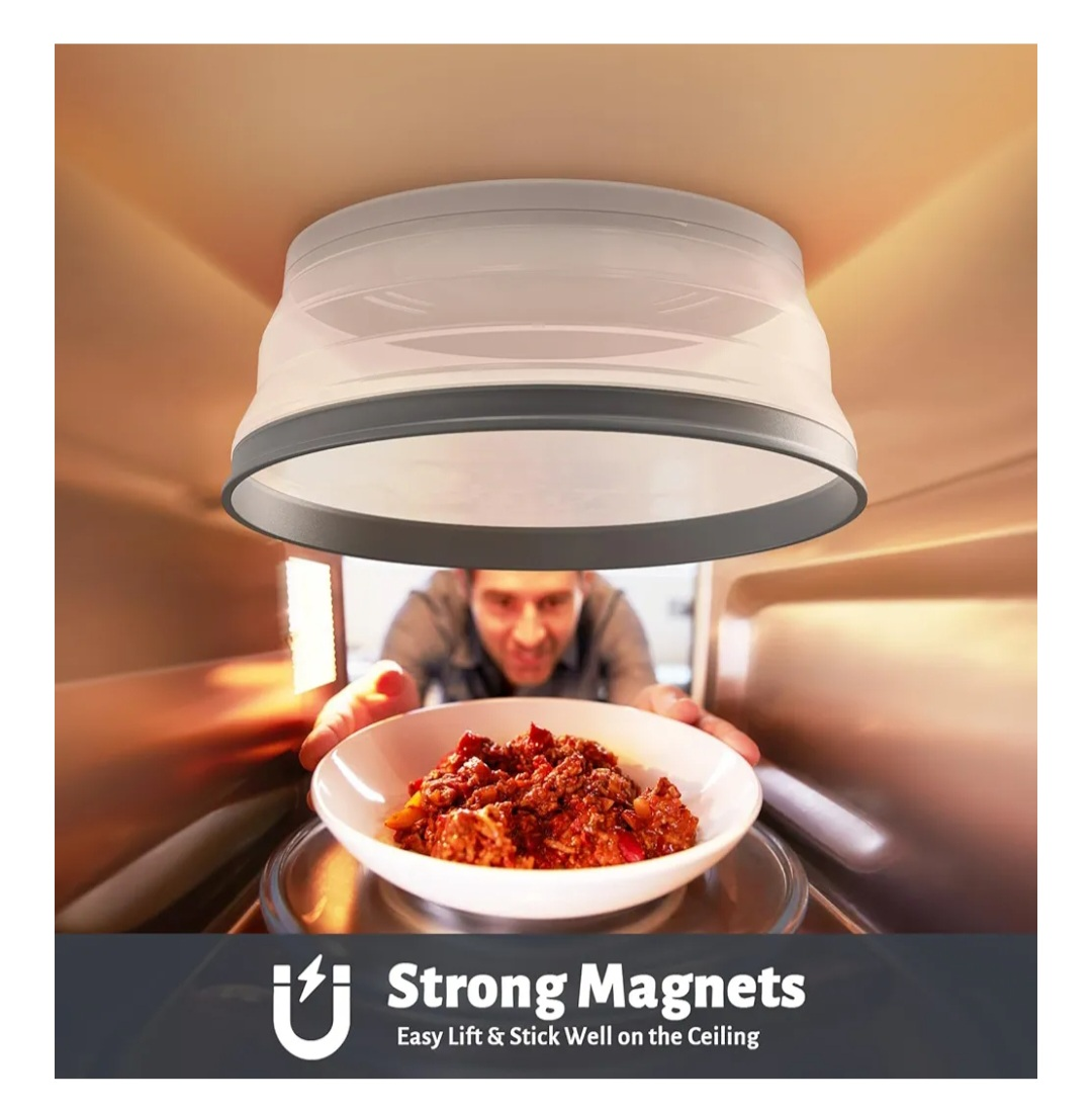 HomArtist Collapsible Microwave Food Splatter Cover - NEW - photo 3
