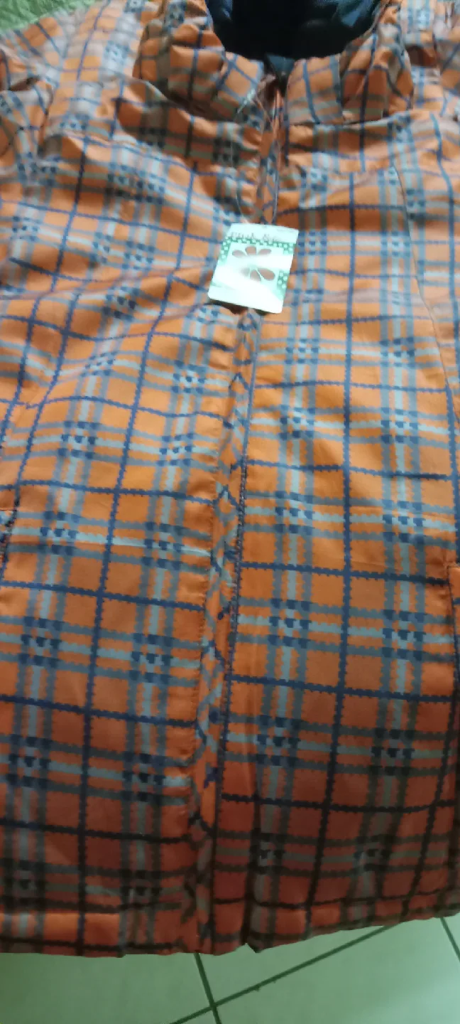 Pink & Blue Orange Plaid Puffer Jacket image indicator(2)