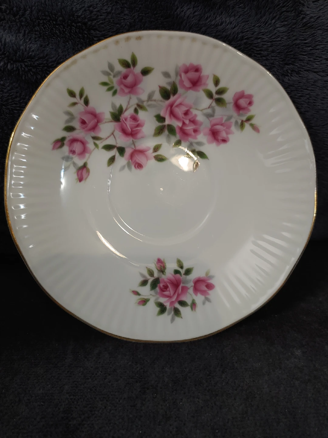 Royal Minster Fine Bone China Floral Pink Rose Saucer