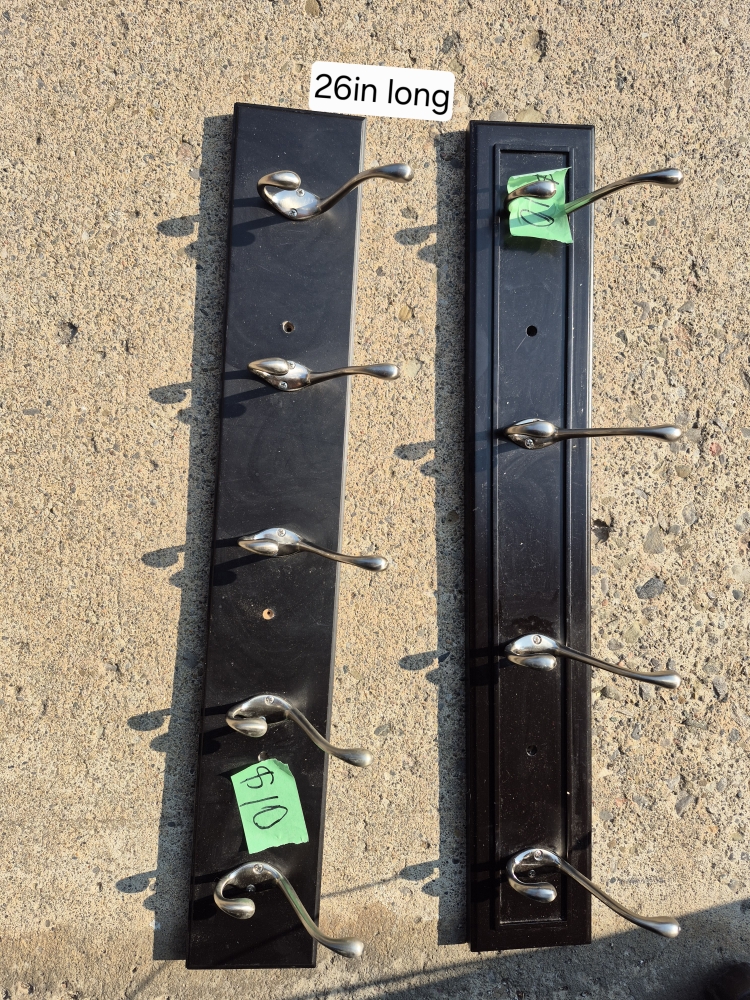 Black 26" Wall Mounted Coat Rack